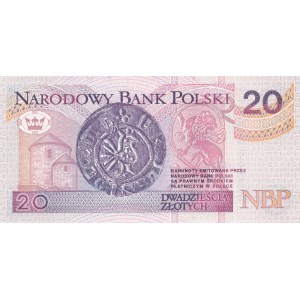 20 złotych 1994, druk TDLR Londyn, AA 0023232, ciekawy numer