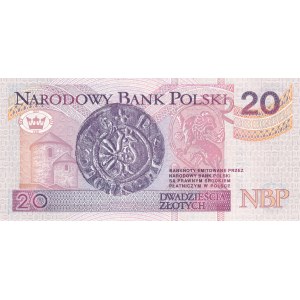 20 złotych 1994, druk TDLR Londyn, AA 0006335, trzy zera na początku