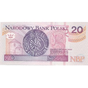 20 złotych 1994, druk TDLR Londyn, ZA 0000729, ZASTĘPCZA, cztery zera na początku