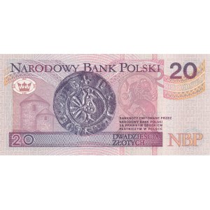 20 złotych 1994, druk TDLR Londyn, YE0736254, ZASTĘPCZA, rzadsza od ZA