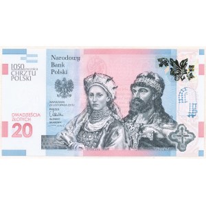 20 złotych 2015, 1050 Rocznica Chrztu Polski, AB0025874, dosyć niski numer