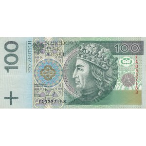 100 złotych 1994, druk TDLR Londyn, ZA 0337153, ZASTĘPCZA, rzadka