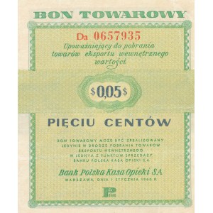 Pewex, 5 centów 1960 - ser. Da