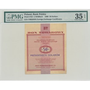 Pewex Bon Towarowy 50 dolarów 1960, ser. Di, z klauzulą
