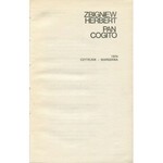HERBERT Zbigniew - Pan Cogito [wydanie pierwsze 1974]