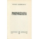 GOMBROWICZ Witold - Pornografia [wydanie pierwsze Paryż 1960]