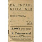 Kalendarz Notatnik Orędownika na rok 1938