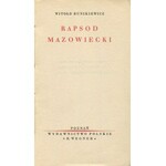 BUNIKIEWICZ Witołd - Rapsod mazowiecki [1930] [okł. Teodor Rożankowski]