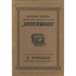 Sposób użycia amerykańskiej maszyny do pisania Underwood [1930]