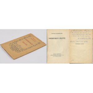 ZECHENTER Witold - Niebieskie i złote [1932] [AUTOGRAF I DEDYKACJA DLA POETY RAJMUNDA BERGLA]