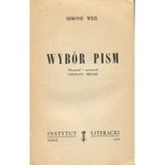 WEIL Simone - Wybór pism. Tłumaczył i opracował Czesław Miłosz [wydanie pierwsze Paryż 1958]