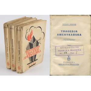 DREISER Teodor - Tragedja amerykańska. Tom I-III [okł. Artur Horowicz]