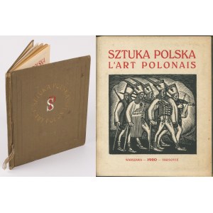 Sztuka polska. L'art polonais. Zarys rozwoju polskiego malarstwa i rzeźby [1920] [okł. Władysław Skoczylas] [oprawa Recmanika]