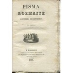 BRODZIŃSKI Kazimierz - Pisma rozmaite. Tom pierwszy [1830]