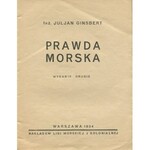 GINSBERTT Julian - Prawda morska [1934] [okł. AGAR]