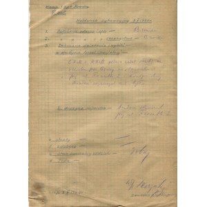 [powstanie warszawskie] Batalion Miłosz - kompania Bradl - pluton Ptaszyńskiego. Meldunek sytuacyjny z 3.10.1944 r. [z podpisem Aleksandra Lisowskiego ps. Skoryński]