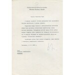Zestaw listów do pisarki Seweryny Szmaglewskiej z 1986 r. [odręczne podpisy W. Jaruzelskiego, H. Jabłońskiego, Z. Messnera, B. Suchodolskiego i in.]