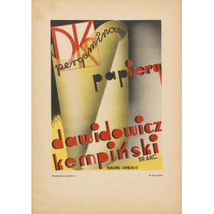 reklama BARCZYŃSKI M. - Pergaminowe papiery. Dawidowicz - Kempiński [1933]