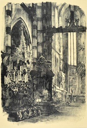 Jan Kanty GUMOWSKI (1883-1946), Wnętrze kościoła Mariackiego, 1926