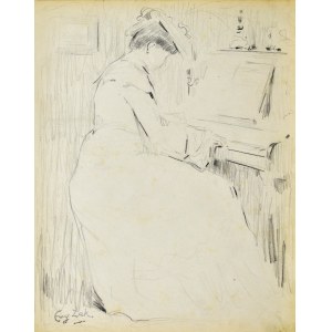 Eugeniusz ZAK (1887-1926), Kobieta przy pianinie