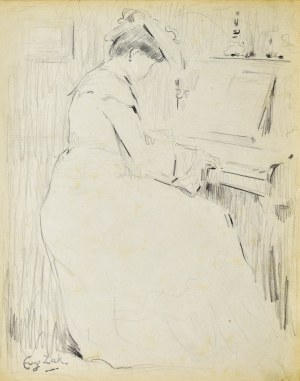 Eugeniusz ZAK (1887-1926), Kobieta przy pianinie