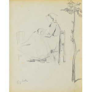 Eugeniusz ZAK (1887-1926), Kobieta siedząca na krześle