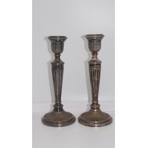 pair of noeklassical candlesticks, 620g silver, Switzerland