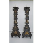 Paar Rokoko-Kerzenhalter, 18. Jahrhundert.