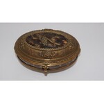 brass casket with china 19 in.