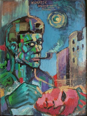 Wolfgang Grässe (1930-2008), Autoportret z maską(1958)