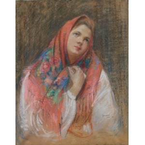 Max Haneman (1882-1944), Portret młodej góralki (1912)
