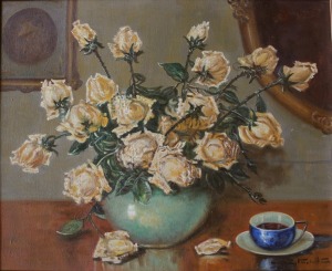 Zygmunt Kaczówka (1915-1996), Róże w wazonie