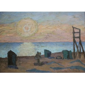 Janina Królikowska (1903-1990), Empty beach (1964)