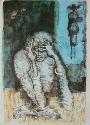 Jan Lebenstein (1930-1999), Ilustracja do Eugenio Montale „Cinquante ans de poesie”