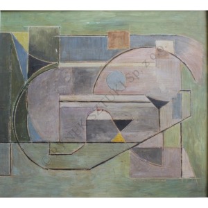 Ewa Maria Łunkiewicz-Rogoyska (1895-1967), Kompozycja kubistyczna (1951)
