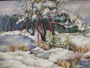 Alfred Swieykowski (1869-1953), Zimowy pejzaż