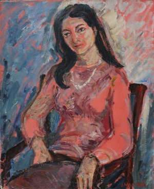 Józef Wasiołek (1921-2008), Portret młodej dziewczyny (1971)
