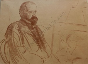 Leon Wyczółkowski (1852-1936), Portret Jacka Malczewskiego(Teka Stowarzyszenia Polskich Artystów Grafików, 1903)
