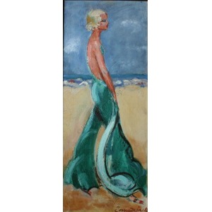 Czesław Zawadziński (1878-1936), Kobieta na plaży
