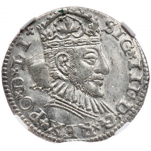 Zygmunt III Waza, trojak 1590 Ryga, mała głowa, nieopisany.