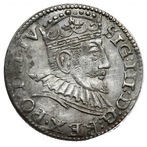Zygmunt III Waza, trojak 1594, Ryga, LIV - rzadszy