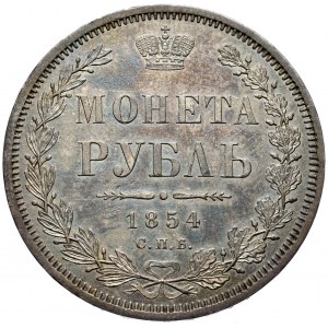 Rosja, Mikołaj I, rubel 1854 СПБ HI, Petersburg