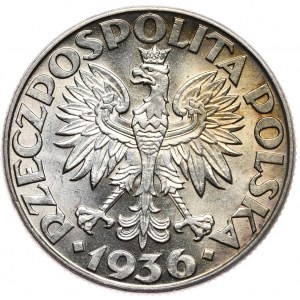 2 złote 1936 żaglowiec