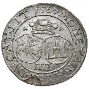 Zygmunt II August, czworak 1567, Wilno, L/LIT