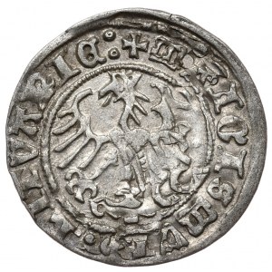 Zygmunt I Stary, półgrosz 1512, Wilno, ciekawy destrukt