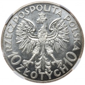 10 złotych 1932 kobieta, bez znaku mennicy, Londyn