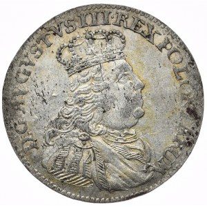 August III, szóstak 1754, Lipsk, długa głowa