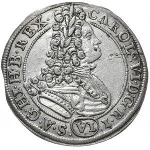 Śląsk, Karol VI, 6 krajcarów 1713, Wrocław
