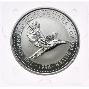 Australia, 1 dolar, kookaburra, 1996 r., 1oz, srebro 999, pryzmat