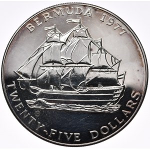 Bermudy, 25 dolarów 1977, srebro 925, 55 gram